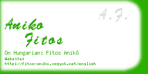 aniko fitos business card